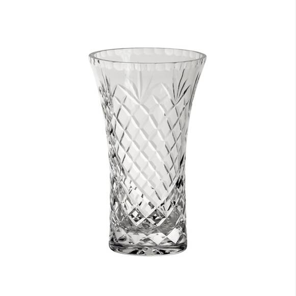 NEW CREATIVE GIFTS INTERNATIONAL crystal flared vase with medallion ii pattern i